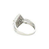 18k White Gold and Diamond Fancy Ring in size 5.5 and total gold weight of 3.57g